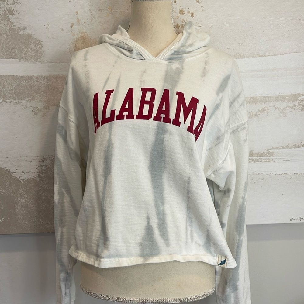 ALABAMA Roll Tide Tye-Dye Cropped hooded Sweatshirt size medium